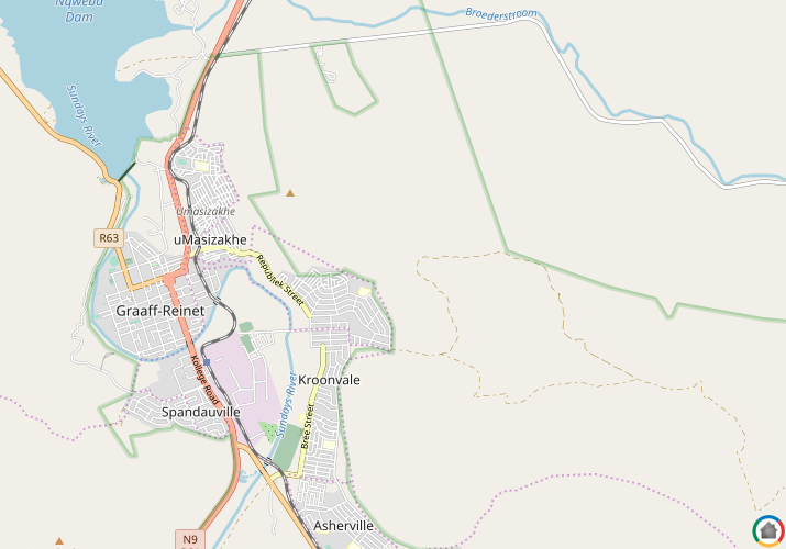 Map location of Graaff Reinet